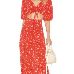 FREE PEOPLE WOMENS DANNI JANE PRINTED SET SUIT sz